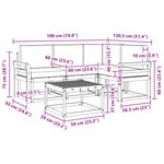 vidaXL Ensemble de canapés d'extérieur 5 pc Blanc et crème