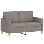 vidaXL Ensemble de canapés 3 Pièces avec coussins Taupe Tissu