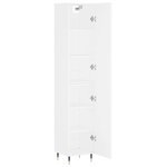 vidaXL Buffet haut Blanc 34 5x34x180 cm Bois d'ingénierie