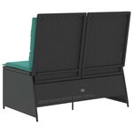 vidaXL Banc de jardin Noir polyrotin