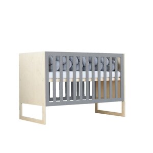 Lit bébé CHRUPPY 60 x 120 cm naturel et gris