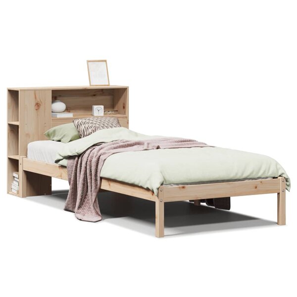 vidaXL Lit bibliothèque sans matelas 90x200 cm bois de pin massif