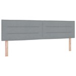 Tête de lit design lignes gris clair 180 cm en tissu