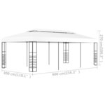 vidaXL Tonnelle de jardin 6 x 3 m Blanc