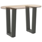 vidaXL Pieds de table basse en forme de V  2 pièces  anthracite  38 x (42-43 3) cm  acier