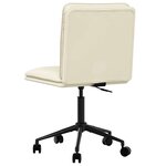 vidaXL Chaises à manger lot de 2 crème similicuir