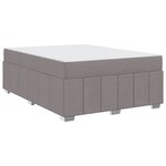 vidaXL Cadre de lit avec matelas Taupe 140 x 200 cm tissu