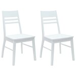 vidaXL Chaises de salle à manger 2 Pièces Blanc 43 x 54 x 89 cm