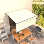 vidaXL Auvent rétractable automatique avec store 3x2 5 m Crème