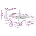 vidaXL Cadre de lit avec rangement Chêne Sonoma 150 x 200 cm