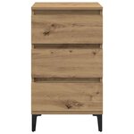 vidaXL Cabinet de chevet avec tiroir chêne artisanal 40 x 35 x 70 cm