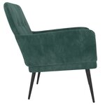 vidaXL Fauteuil Vert foncé 62x79x79 cm Velours
