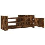 vidaXL Meuble TV Chêne fumé 100x35x40 cm Bois d'ingénierie