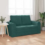 vidaXL Canapé-Lit 60cm Vert foncé Velours