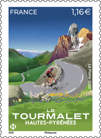 Timbre - Le Tourmalet - Lettre verte