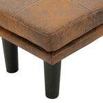 vidaXL Canapé à 2 places Marron Similicuir daim