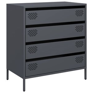 vidaXL Buffet anthracite 68x39x73 5 cm acier laminé à froid