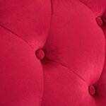 vidaXL Chaise longue Velours Rouge