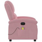 vidaXL Fauteuil de massage inclinable rose velours