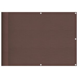 vidaXL Écran de balcon marron 75x1000 cm 100  polyester oxford
