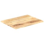 vidaXL Dessus de table Bois de manguier solide 25-27 mm 80x60 cm