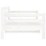 vidaXL Lit de jour sans matelas blanc 90x190 cm bois de pin massif