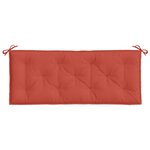 vidaXL Coussin de banc de jardin rouge mélangé 120x50x7 cm tissu