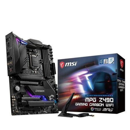 Msi mpg z490 gaming carbon wifi carte mère intel z490 lga 1200 (socket h5) atx