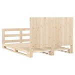 vidaXL Cadre de lit avec tête de lit 140x200 cm bois de pin massif