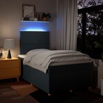 vidaXL Sommier à lattes de lit avec matelas Bleu 120x200 cm Tissu