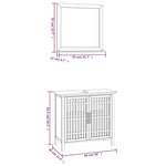 vidaXL Ensemble de meubles de salle de bain 2 Pièces Bois massif de noyer