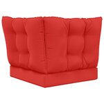 vidaXL Coussin de canapé d'extérieur 3 Pièces Rouge Polyester