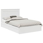 vidaXL Lit de Rangement Blanc 120 x 190 cm Bois d'ingénierie