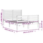 vidaXL Cadre de lit sans matelas 140x190 cm bois massif