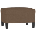 vidaXL Ensemble de canapés 3 Pièces avec coussins Marron Tissu