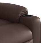 vidaXL Fauteuil inclinable Marron Similicuir