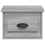 vidaXL Tables de chevet murales 2 Pièces sonoma gris 41 5x36x28 cm