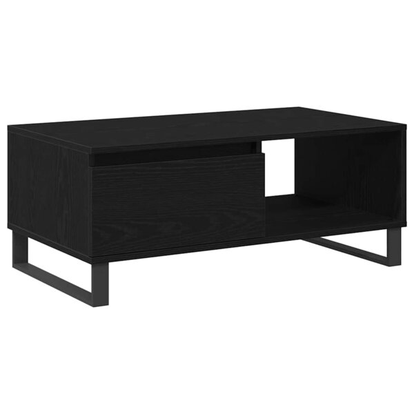 vidaXL Table basse Chêne noir 90 x 50 x 36 5 cm Bois d'ingénierie