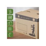 Pack and Move - Lot 10 cartons déménagement automatique - 60 x 50 x 40 cm - Poignées renforcées