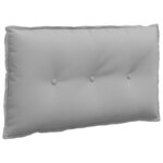 vidaXL Coussin de Dos Gris nuage 80 x 19 x 50 cm tissu