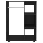 vidaXL Garde-robe Noir 80x40x110 cm Bois d’ingénierie