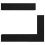 vidaXL Ensemble meuble TV 6 Pièces Chêne noir Bois d'ingénierie