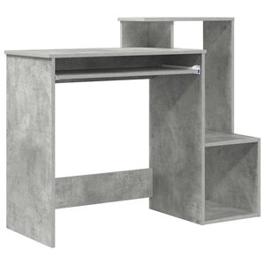 vidaXL Bureau Gris béton 106 x 41 x 88.5 cm Bois d'ingénierie