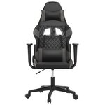 vidaXL Chaise de jeu Noir et gris Similicuir