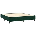 vidaXL Sommier à lattes de lit et matelas Vert foncé 200x200cm Velours