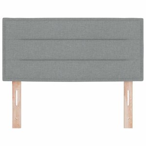 vidaXL Tête de lit LED avec bandes LED Gris clair 80 cm tissu
