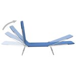 vidaXL Chaises longues pliables 2 Pièces Acier et tissu Bleu