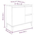 vidaXL Armoire de bain chêne fumé 65x33x60 cm bois d'ingénierie