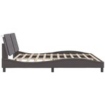 vidaXL Cadre de lit avec LED sans matelas gris 200x200 cm