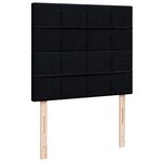 vidaXL Cadre de lit ottoman avec matelas noir 120x190 cm tissu